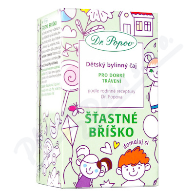 Dr.Popov Dětský bylinný čaj - Šťastné bříško 20 x 1.5 g