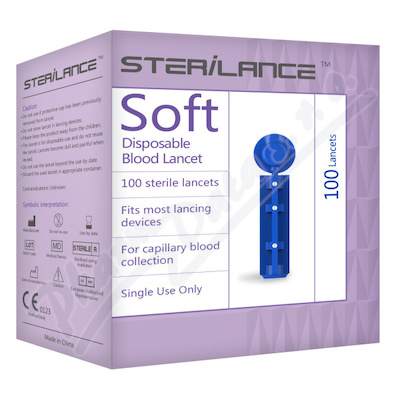 Sterilance Soft lancety pro glukometr GlucoLab a EasyGluco 100 kusů