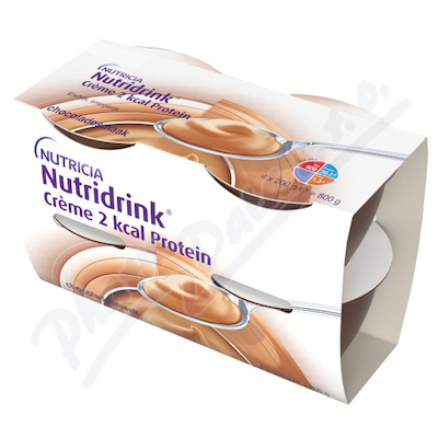Nutridrink Creme 2 Kcal Protein S Příchutí čokoládovou perorální roztok 4x200g