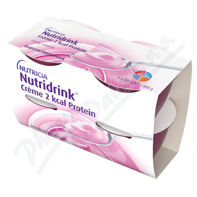 Nutridrink Creme 2 Kcal Protein S Příchutí Lesního Ovoce perorální roztok 4x200g
