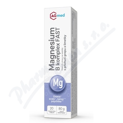 Magnesium B-komplex Fast 20 šumivých tablet AGmed