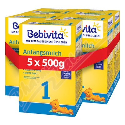 Bebivita 1 počáteční mléčná kojenecká výživa od narození 5 x 500 g