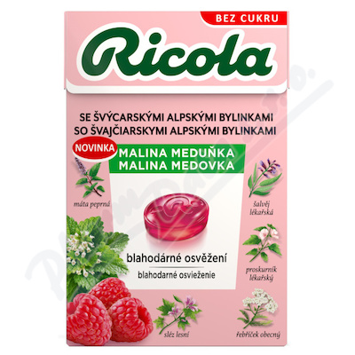 Ricola Malina meduňka bez cukru 40 g