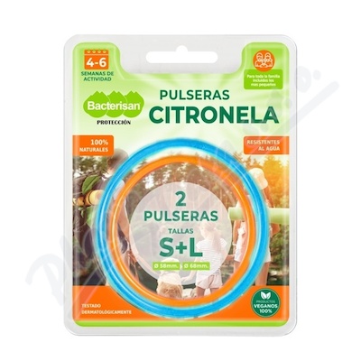Bacterisan Repelentní náramek s citronelou S+L 2ks