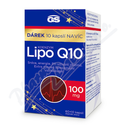 GS Koenzym Lipo Q10 100 mg 60 kapslí + 10 kapslí navíc
