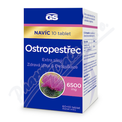 GS Ostropestřec 6500 mg 60 tablet + 10 tablet navíc