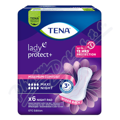 Tena Lady Protect+ Maxi Night inkontinenční vložky 6ks 760984