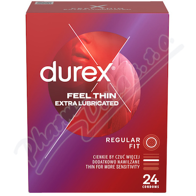Durex Feel Thin Extra Lubricated prezervativ 24ks