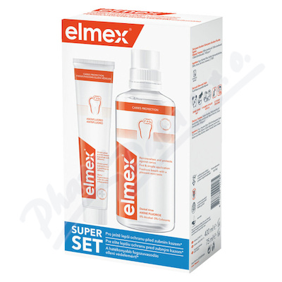 Elmex Caries Protection ústní voda 400 ml + zubní pasta 75 ml
