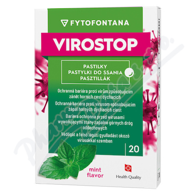 Fytofontana Virostop pastilky máta 20 pastilek