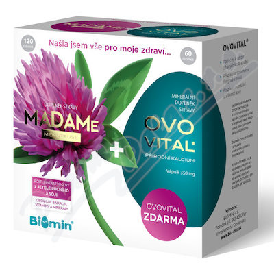 Biomin MADAMe Menopause 120 tobolek + OVOVITAL 60 tobolek zdarma
