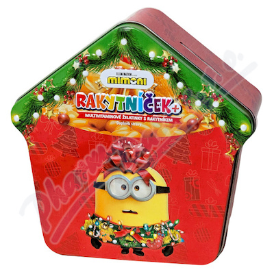 Rakytníček+ Vánoční chaloupka 2024 Mimoni želatinky s rakytníkem 50 kusů