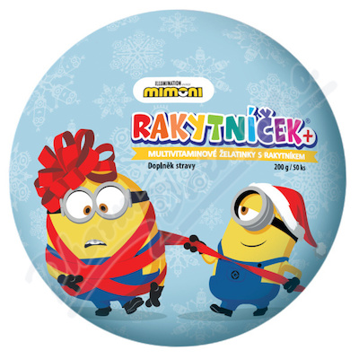 Rakytníček+ Mimoni želatinky s rakytníkem 50 kusů Vánoční koule 2024