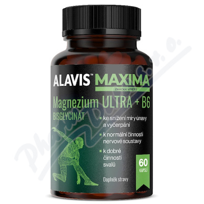 Alavis Maxima Magnezium ULTRA+B6 60 kapslí