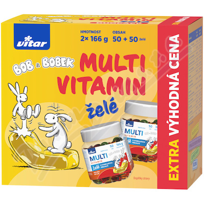 Vitar Multivitamin Bob a Bobek želé 2x 50 kusů