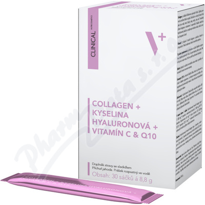 Clinical Collagen + kyselina Hyaluronová + vitamín C&Q10 30x8.8g