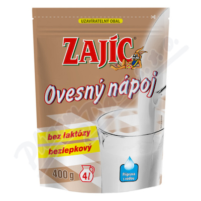 Ovesný nápoj Zajíc sáček 400 g uzavíratelný obal