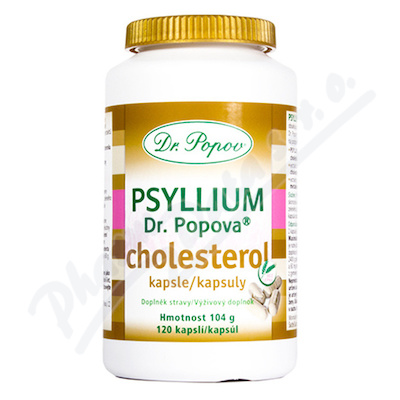 Dr.Popov Psyllium Cholesterol 120 kapslí