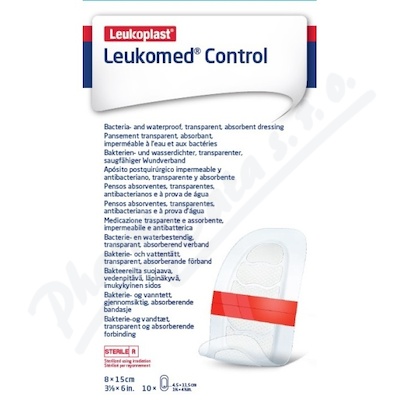 Leukoplast Leukomed Control absorpční krytí s polštářkem 8x15cm 10ks