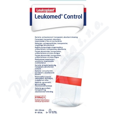 Leukoplast Leukomed Control absorpční krytí s polštářkem 10x24cm 5ks