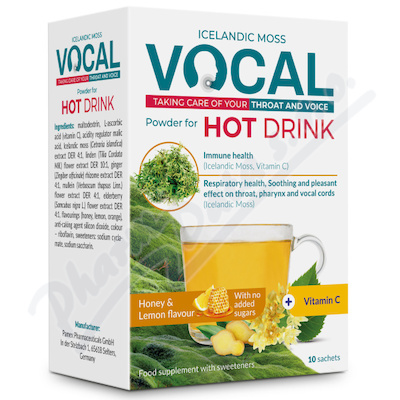 Vocal Hot drink s příchutí med & citron 10 sáčků