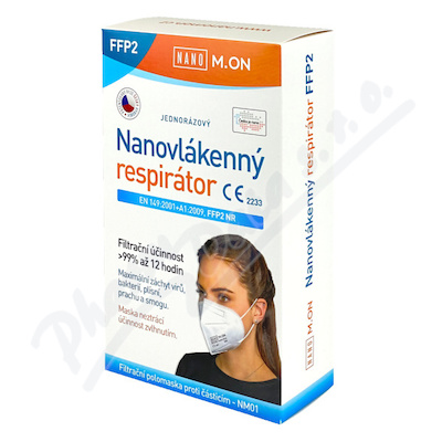 Nano M.ON nanovlákenný respirátor FFP2 bílý 10 ks