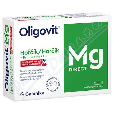 Oligovit Mg Direct Hořčík+B1+B6+K2+D3 20x2.25g Galenika