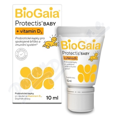BioGaia Protectis BABY + vitamin D3 probiotické kapky pro spokojené bříško a imunitní systém 10ml