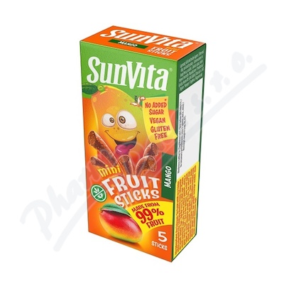 SunVita Fruit Sticks ovocné tyčinky mini mango 5x10g