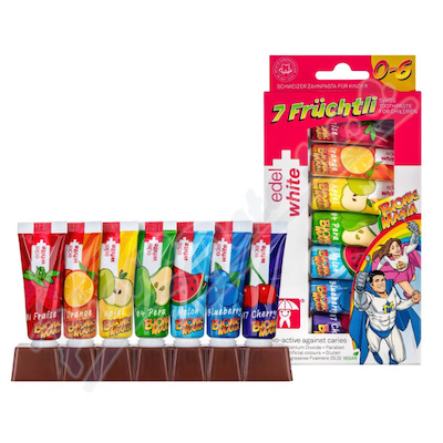 Edel+White dětská ovocná zubní pasta 7x9.4ml
