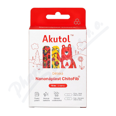 Akutol Nanonáplast ChitoFib dětské balení 15ks