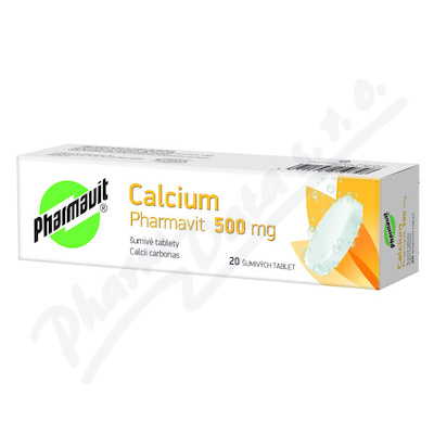 Calcium Pharmavit 500mg 20 šumivých tablet