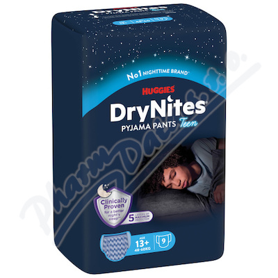 DryNites natahovací kalhotky na noc pro chlapce 13+let/48-60kg/9ks