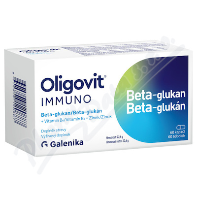 Oligovit Immuno Beta-glukan + vitamín B6 + zinek 60 tobolek Galenika
