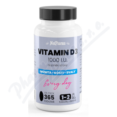 MedPharma Vitamin D3 1000I.U. 365 tobolek
