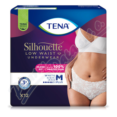Tena Silhouette Plus White M inkontinenční kalhotky 12ks 780100