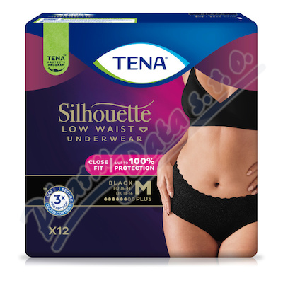 Tena Silhouette Plus Black M inkontinenční kalhotky 12ks 780201