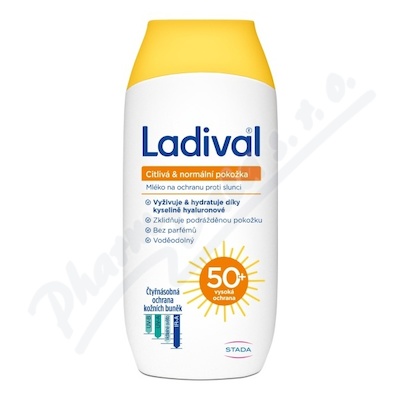 Ladival citlivá a normalní pokožka mléko na ochranu proti slunci OF50+ 200ml