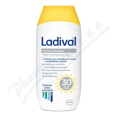 Ladival suchá pokožka mléko na ochranu proti slunci OF30 200ml