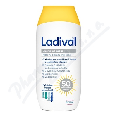 Ladival suchá pokožka mléko na ochranu proti slunci OF50+ 200ml