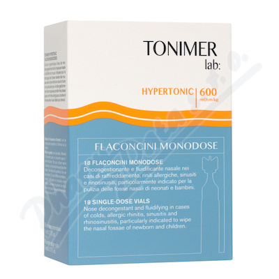 Tonimer lab Hypertonic 600mOsm/kg jednodávkové ampule 18ks