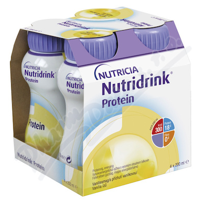 Nutridrink Protein S Příchutí Vanilkovou perorální roztok 4x200ml