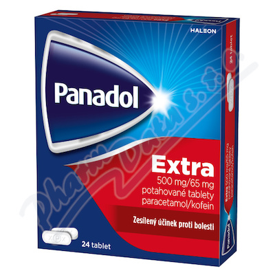 Panadol Extra 500mg/65mg potahované tablety 24 IV