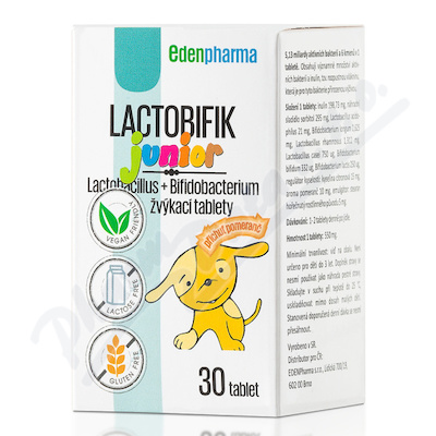 Edenpharma Lactobifík Junior příchuť pomeranč 30 tablet