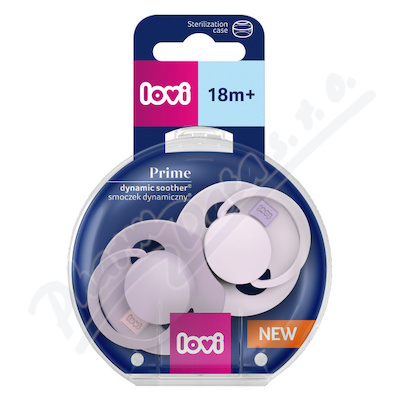 Lovi Dudlík silikonový dynamický PRIME 18m+ Lilac/Violet 2ks