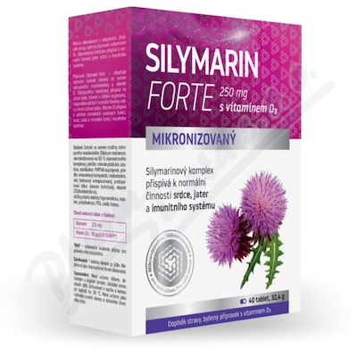 Silymarin Forte 250mg s vitaminem D3 40 tablet