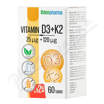 Edenpharma Vitamín D3+K2 60 tablet