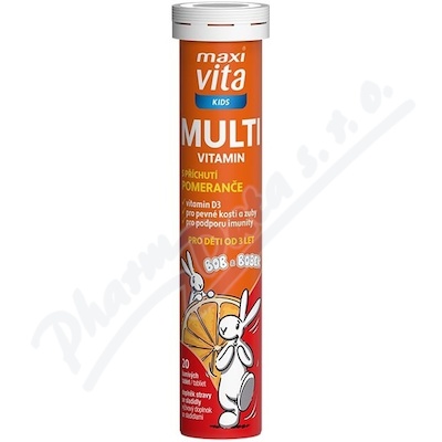 Maxi Vita Kids Multivitamin pomeranč 20 šumivých tablet