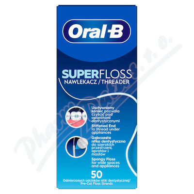 Oral-b Superfloss Dentální Nit Pásky 50ks