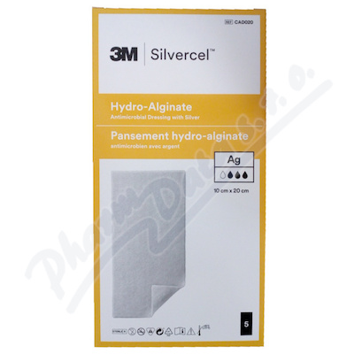 Silvercel antimikrobiální krytí/tamponáda se stříbrem 10x20cm 5ks